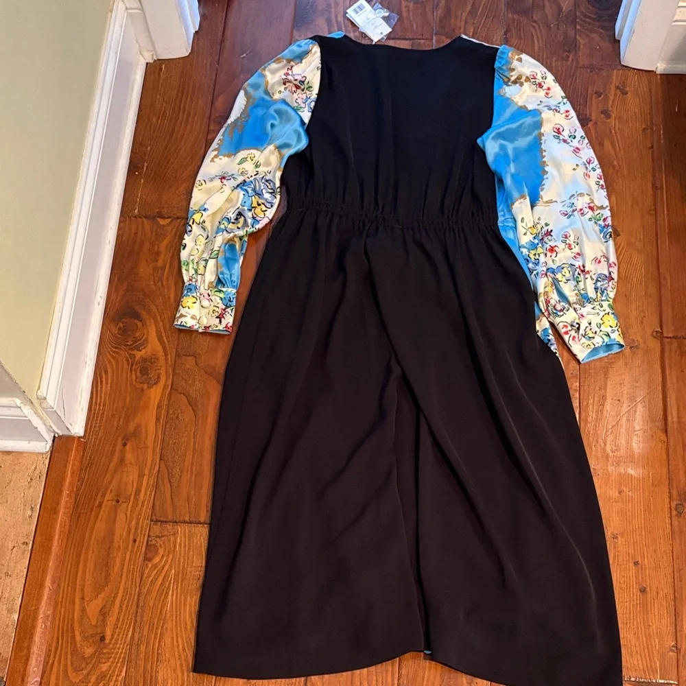NWT Tory Burch Elegant Black and Floral Dress - Picture 6 of 10